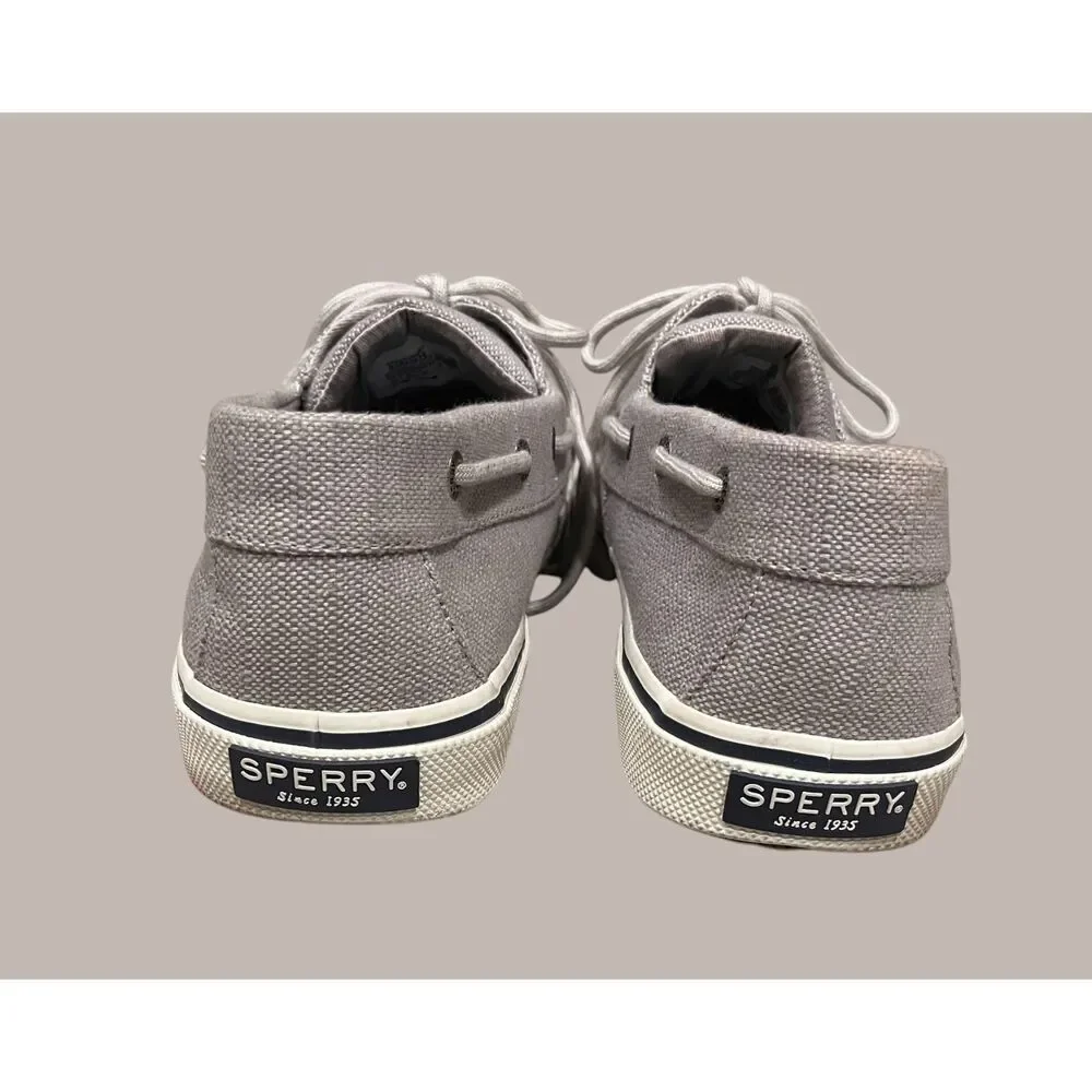 Sperry Men's Top-Sider Bahama II Chambray Boat Sneaker Grey Sz 11.5